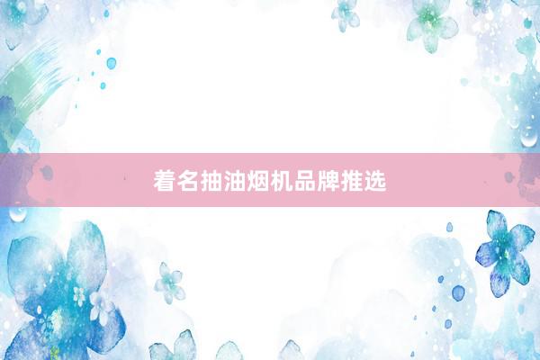 着名抽油烟机品牌推选